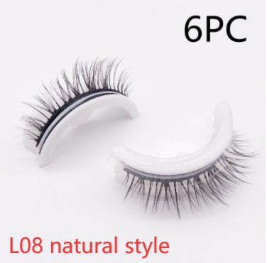 Reusable Mink Lashes Natural False Eyelashes+ Self Adhesive Glue