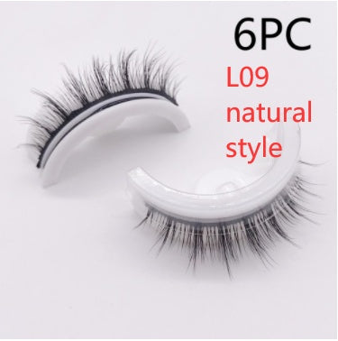 Reusable Mink Lashes Natural False Eyelashes+ Self Adhesive Glue