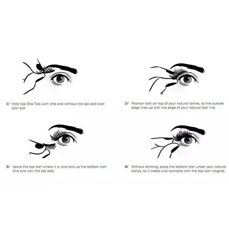 False Eyelashes 6D Magnetic Eye Lashes Double Magnet