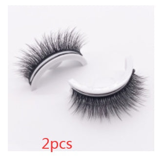 Reusable Mink Lashes Natural False Eyelashes+ Self Adhesive Glue