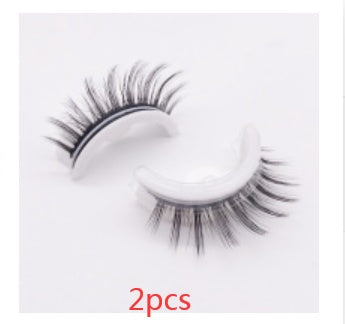 Reusable Mink Lashes Natural False Eyelashes+ Self Adhesive Glue