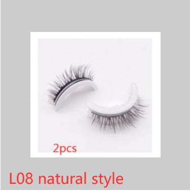 Reusable Mink Lashes Natural False Eyelashes+ Self Adhesive Glue