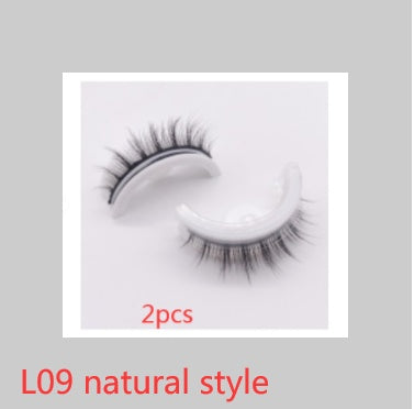 Reusable Mink Lashes Natural False Eyelashes+ Self Adhesive Glue