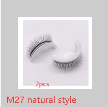 Reusable Mink Lashes Natural False Eyelashes+ Self Adhesive Glue