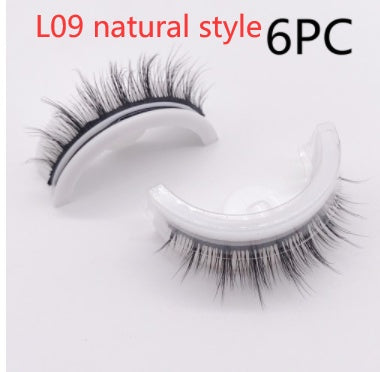 Reusable Mink Lashes Natural False Eyelashes+ Self Adhesive Glue