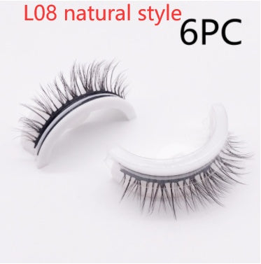 Reusable Mink Lashes Natural False Eyelashes+ Self Adhesive Glue