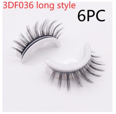 Reusable Mink Lashes Natural False Eyelashes+ Self Adhesive Glue