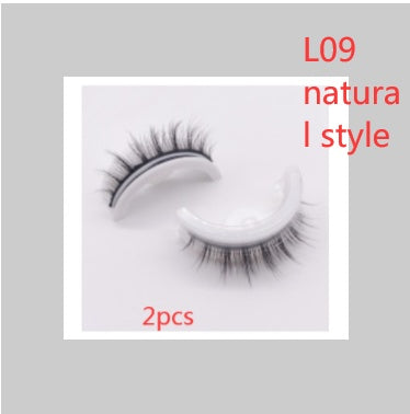 Reusable Mink Lashes Natural False Eyelashes+ Self Adhesive Glue