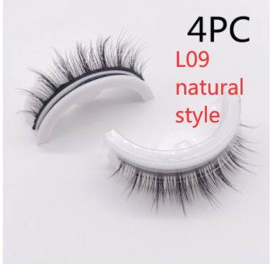 Reusable Mink Lashes Natural False Eyelashes+ Self Adhesive Glue