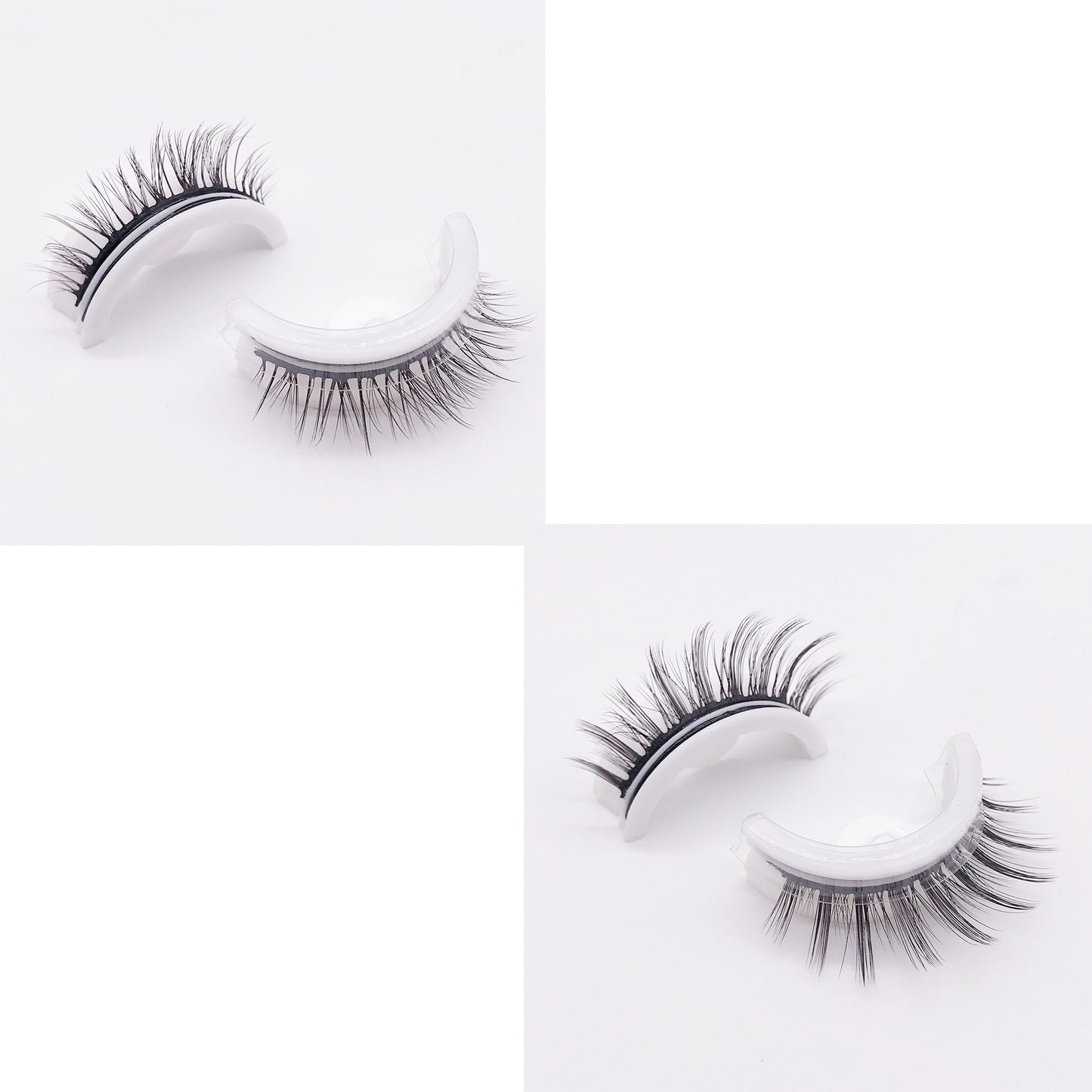 Reusable Mink Lashes Natural False Eyelashes+ Self Adhesive Glue
