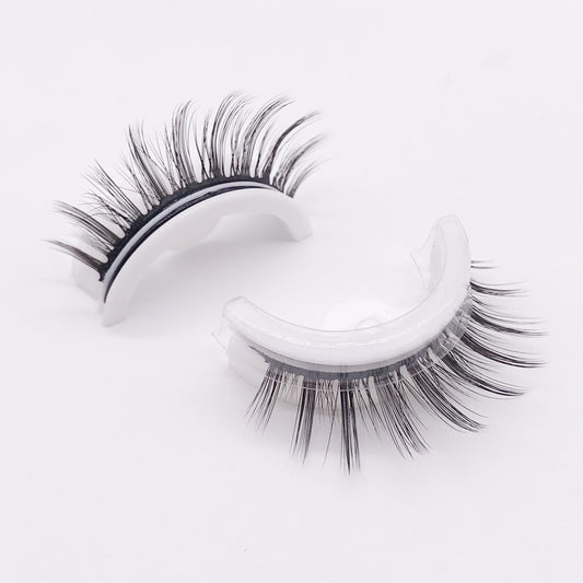 Reusable Mink Lashes Natural False Eyelashes+ Self Adhesive Glue