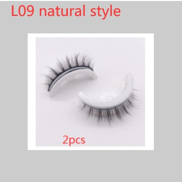 Reusable Mink Lashes Natural False Eyelashes+ Self Adhesive Glue