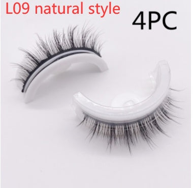 Reusable Mink Lashes Natural False Eyelashes+ Self Adhesive Glue