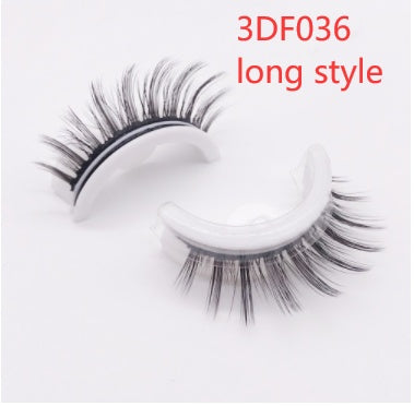 Reusable Mink Lashes Natural False Eyelashes+ Self Adhesive Glue