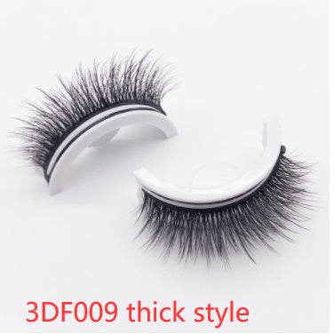 Reusable Mink Lashes Natural False Eyelashes+ Self Adhesive Glue