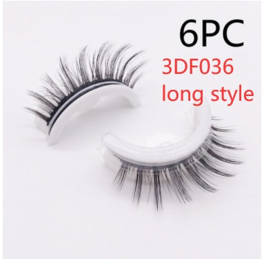 Reusable Mink Lashes Natural False Eyelashes+ Self Adhesive Glue