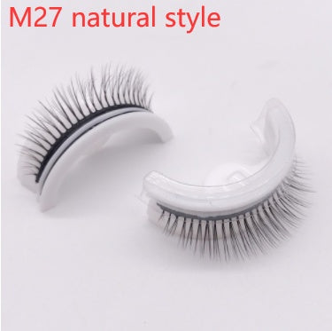 Reusable Mink Lashes Natural False Eyelashes+ Self Adhesive Glue
