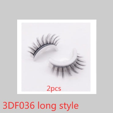 Reusable Mink Lashes Natural False Eyelashes+ Self Adhesive Glue