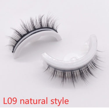Reusable Mink Lashes Natural False Eyelashes+ Self Adhesive Glue