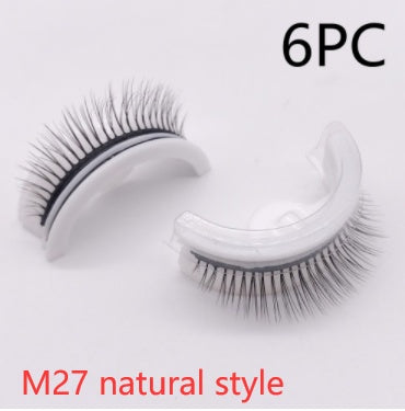 Reusable Mink Lashes Natural False Eyelashes+ Self Adhesive Glue