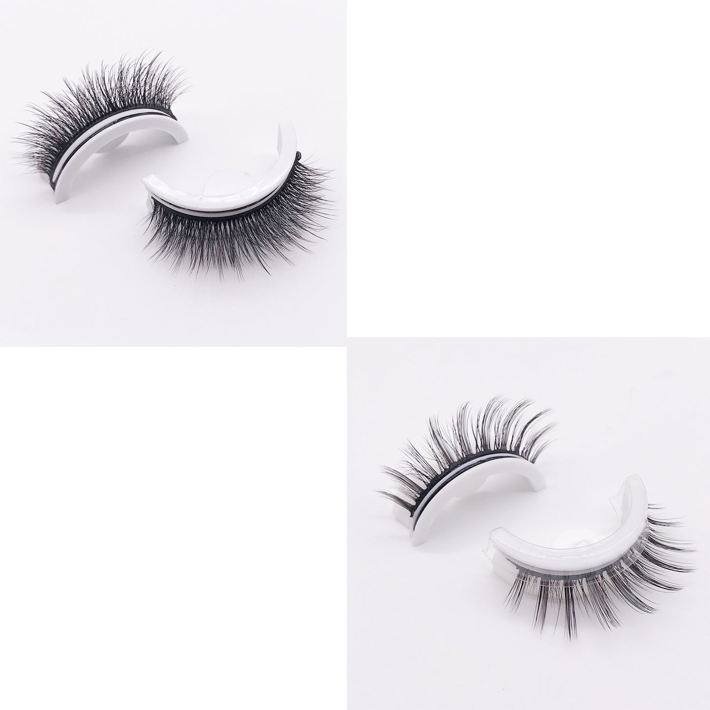 Reusable Mink Lashes Natural False Eyelashes+ Self Adhesive Glue