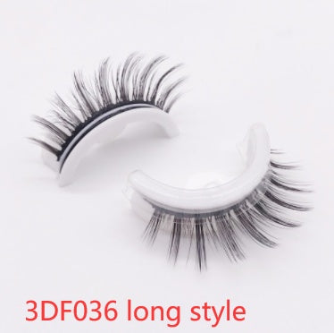 Reusable Mink Lashes Natural False Eyelashes+ Self Adhesive Glue