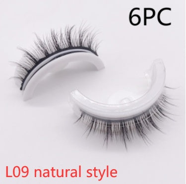 Reusable Mink Lashes Natural False Eyelashes+ Self Adhesive Glue