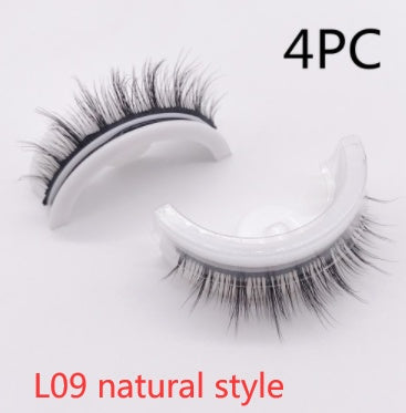 Reusable Mink Lashes Natural False Eyelashes+ Self Adhesive Glue