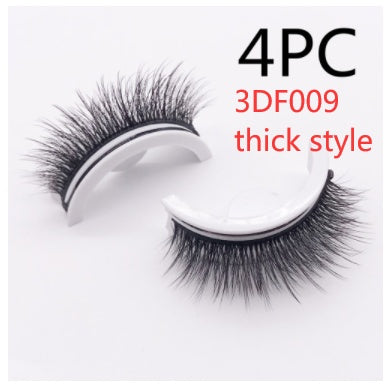 Reusable Mink Lashes Natural False Eyelashes+ Self Adhesive Glue