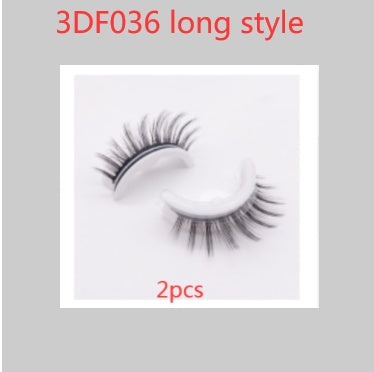 Reusable Mink Lashes Natural False Eyelashes+ Self Adhesive Glue