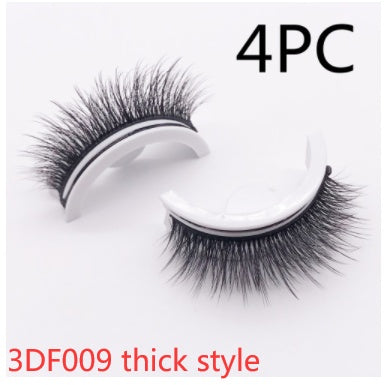 Reusable Mink Lashes Natural False Eyelashes+ Self Adhesive Glue