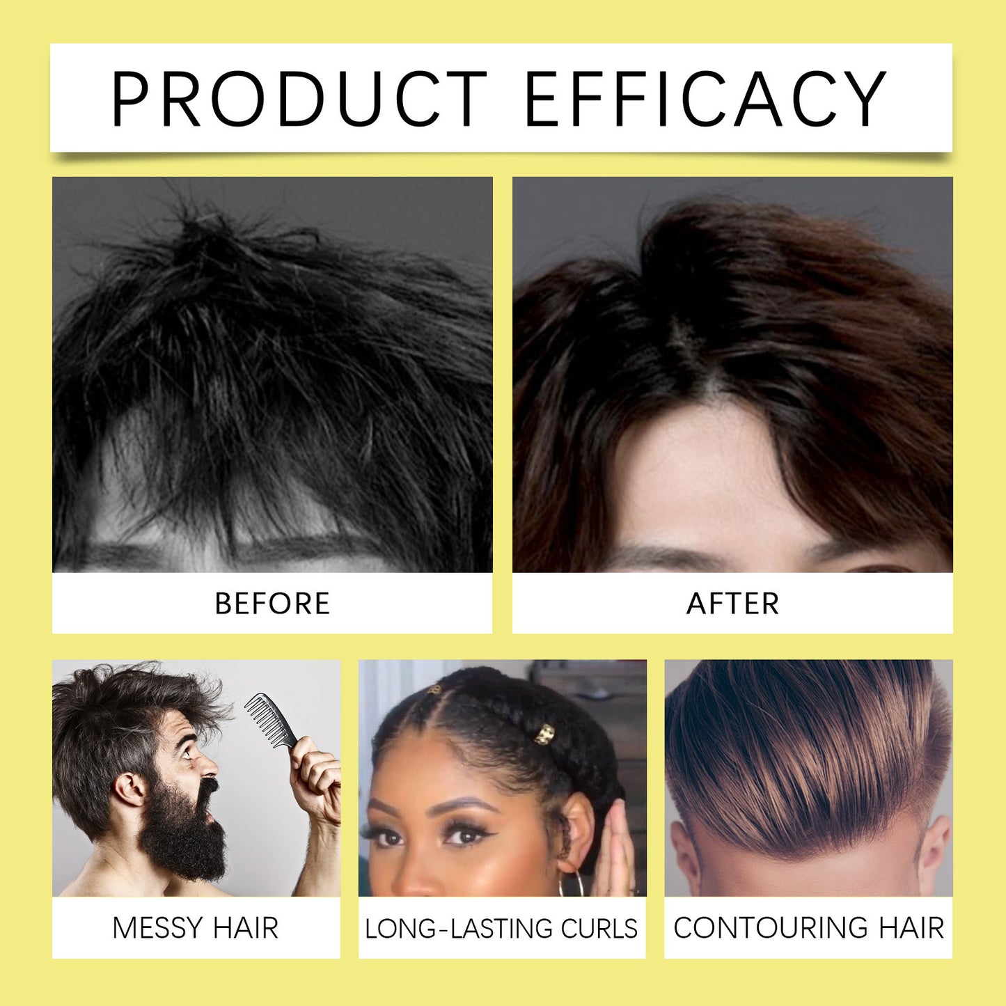 Matte Long-lasting Fluffy Shaping Moisturizing Fragrance Natural Hair Styling Clay Hair Gel