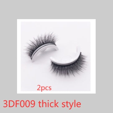 Reusable Mink Lashes Natural False Eyelashes+ Self Adhesive Glue