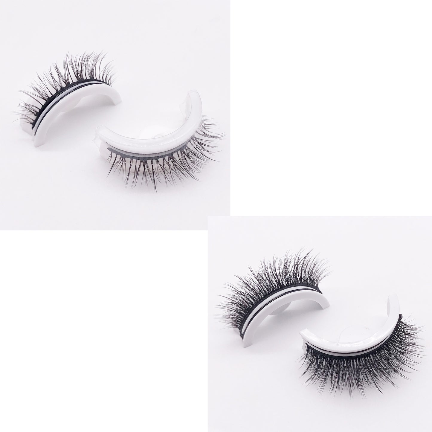 Reusable Mink Lashes Natural False Eyelashes+ Self Adhesive Glue