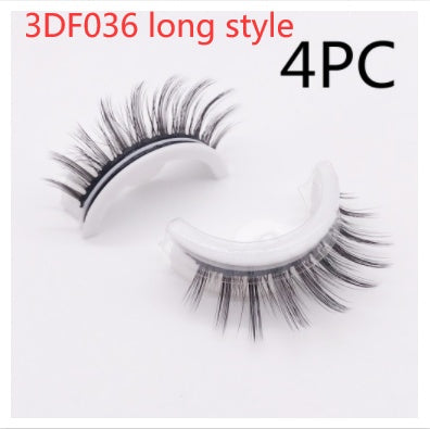 Reusable Mink Lashes Natural False Eyelashes+ Self Adhesive Glue