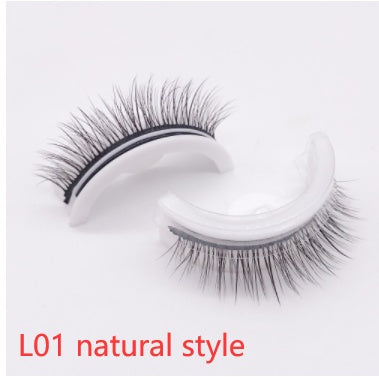 Reusable Mink Lashes Natural False Eyelashes+ Self Adhesive Glue