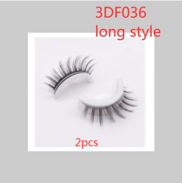 Reusable Mink Lashes Natural False Eyelashes+ Self Adhesive Glue