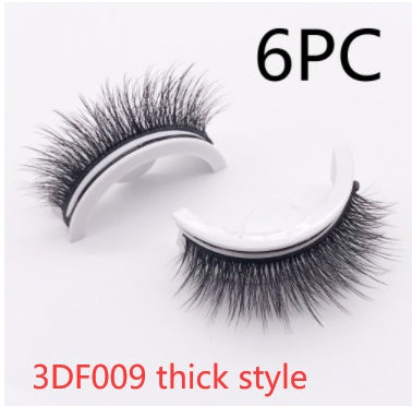 Reusable Mink Lashes Natural False Eyelashes+ Self Adhesive Glue