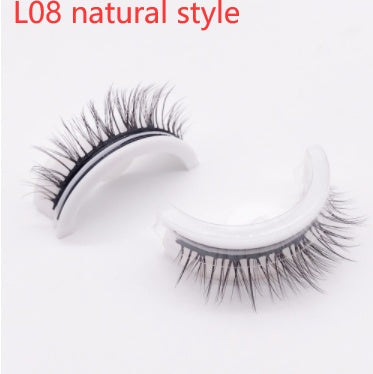 Reusable Mink Lashes Natural False Eyelashes+ Self Adhesive Glue