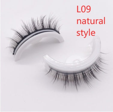 Reusable Mink Lashes Natural False Eyelashes+ Self Adhesive Glue
