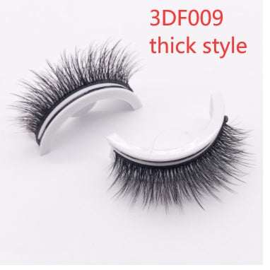 Reusable Mink Lashes Natural False Eyelashes+ Self Adhesive Glue