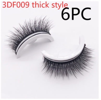 Reusable Mink Lashes Natural False Eyelashes+ Self Adhesive Glue