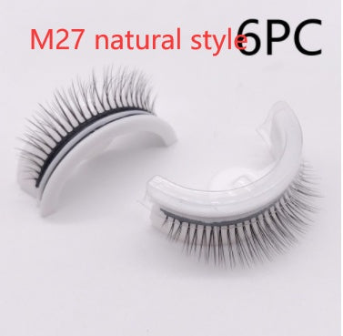 Reusable Mink Lashes Natural False Eyelashes+ Self Adhesive Glue
