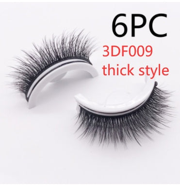 Reusable Mink Lashes Natural False Eyelashes+ Self Adhesive Glue