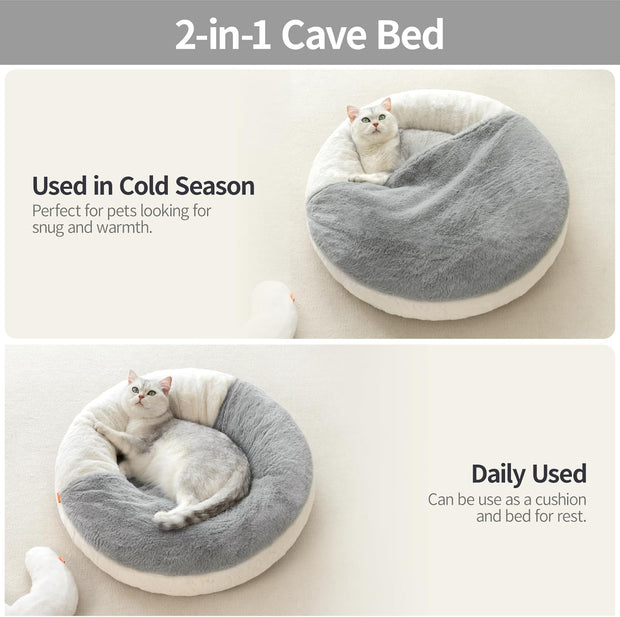 Enclosed Pet Bed Cave - Washable