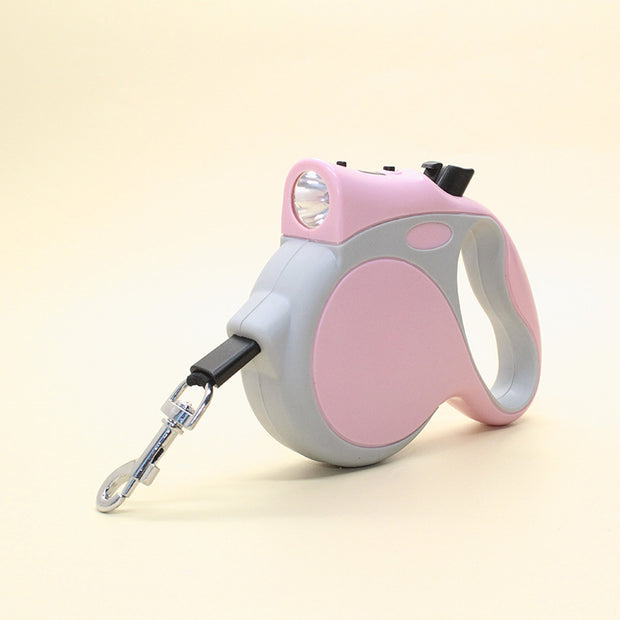 Light Retractable Leash Dog Rope With Light