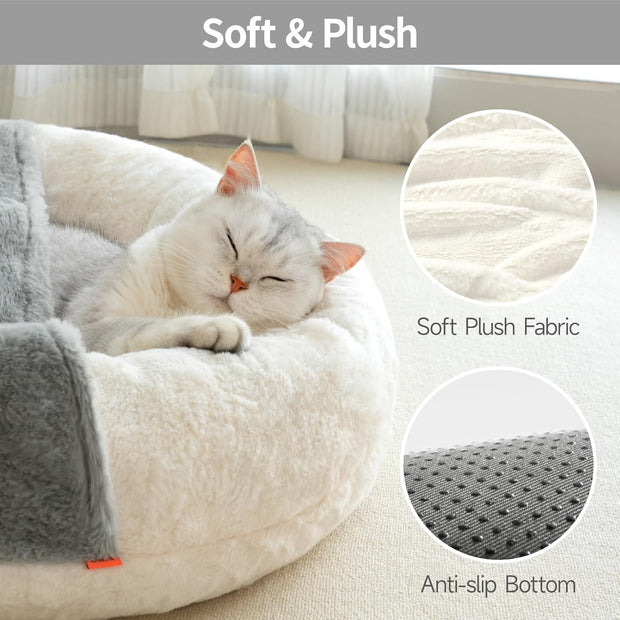 Enclosed Pet Bed Cave - Washable